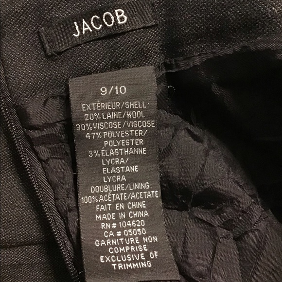 Jacob Charcoal grey lined  A-line gored skirt. Size 9/10 - Picture 6 of 8